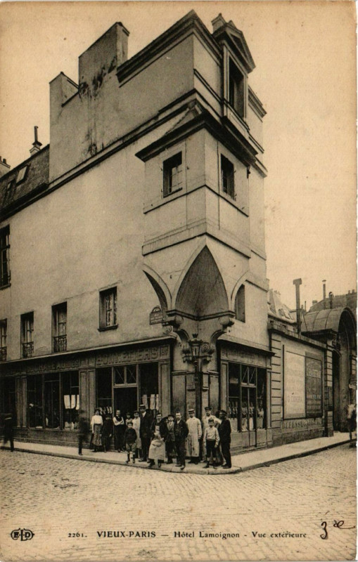 Carte postale ancienne Paris 4e Hotel Lamoignon Vue exterieure ed. E.L.D à Paris 4e