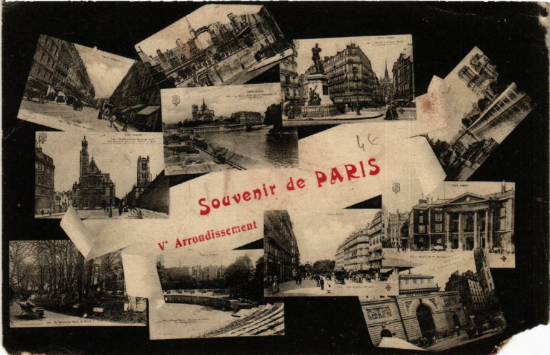 Carte postale ancienne Souvenir de Paris (5e) à Paris 5e