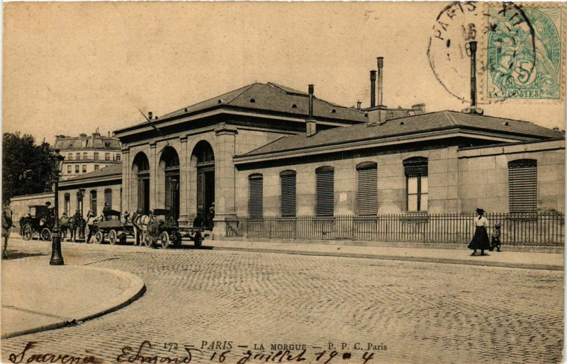 Carte postale ancienne Paris 4e La Morgue ed. P.P.C à Paris 4e
