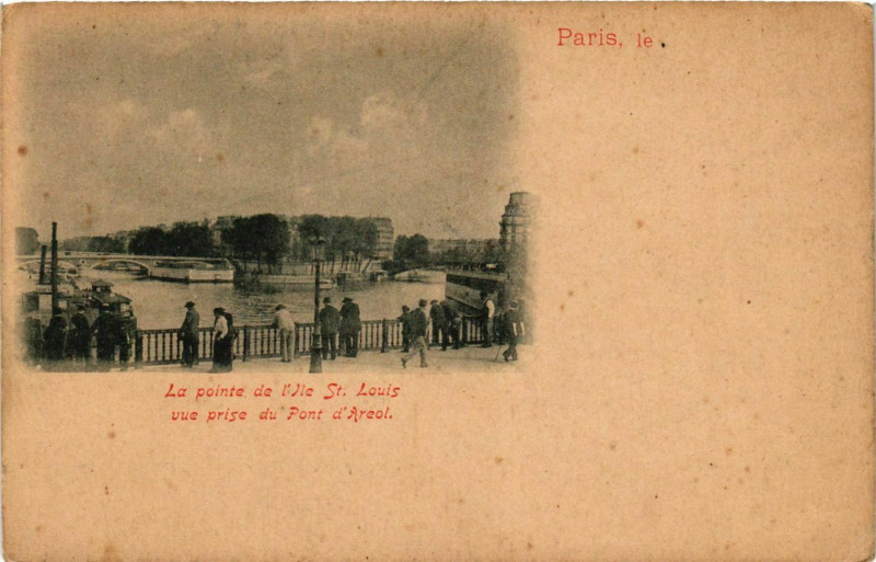 Carte postale ancienne Paris 4e La Pointe de l'Ile-Saint-Louis à Paris 4e