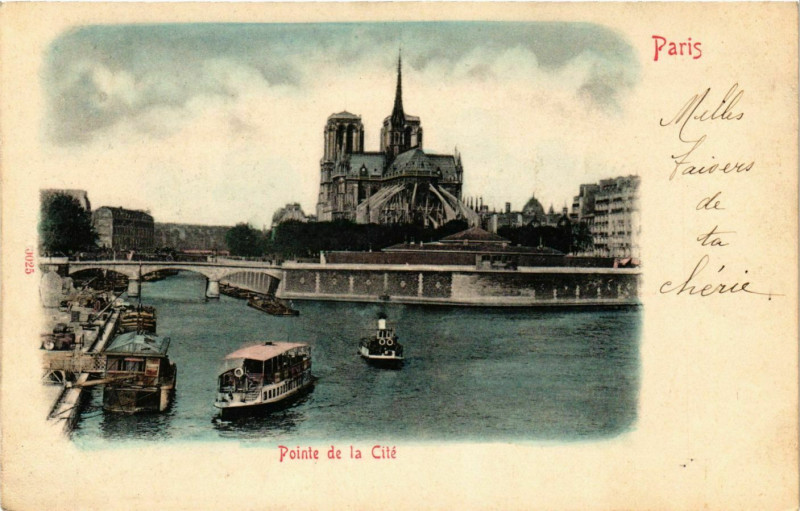 Carte postale ancienne Paris 4e Pointe de la Cite à Paris 4e
