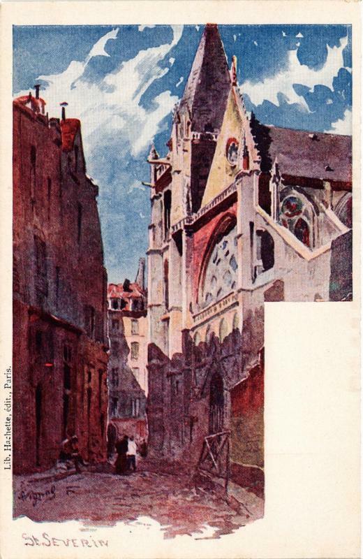 Carte postale ancienne Paris (5e) Saint-Severin à Paris 5e