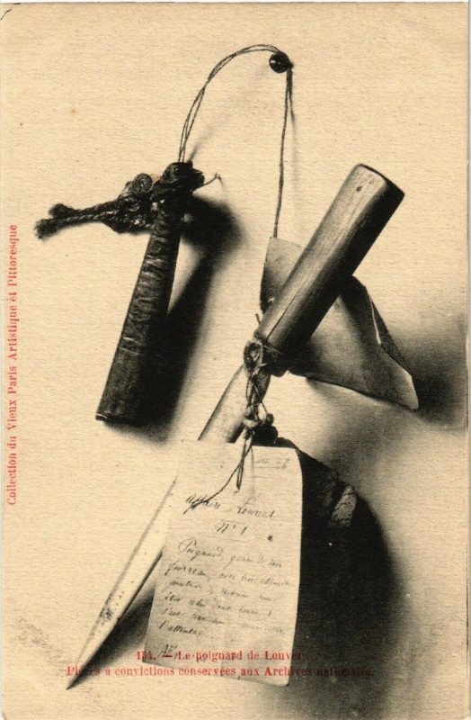 Carte postale ancienne Paris (4e) Archives Nationales. Le poignard de Louvin à Paris 4e
