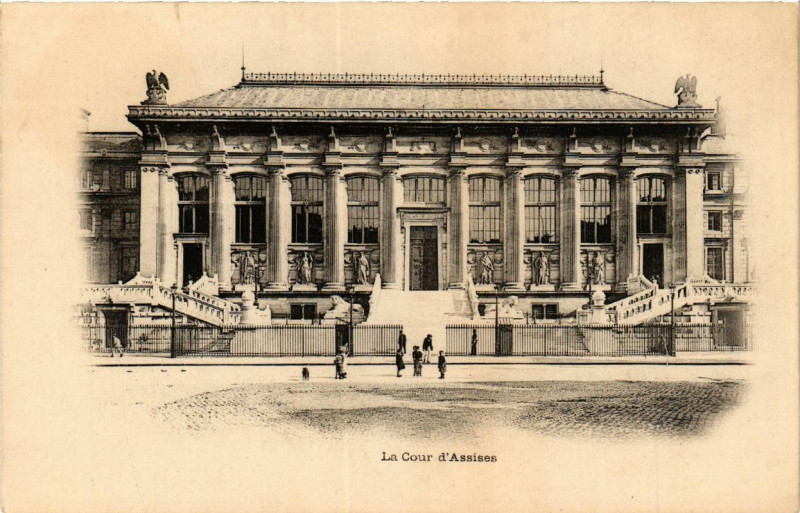 Carte postale ancienne Paris (4e) Le Cour d'Assises à Paris 4e