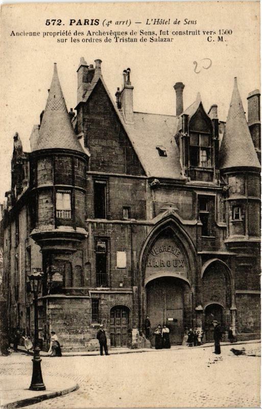 Carte postale ancienne Paris (4e) L'Hotel de Sens à Paris 4e