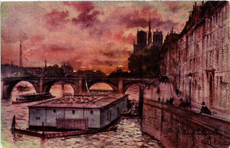 Carte postale ancienne Paris (4e) Ile-Saint-Louis à Paris 4e