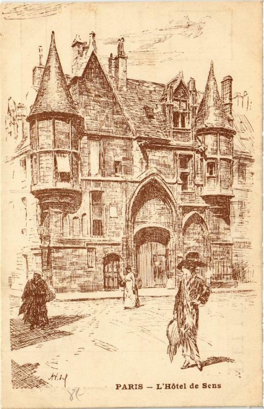 Carte postale ancienne Paris (4e) L'Hotel de Sens à Paris 4e