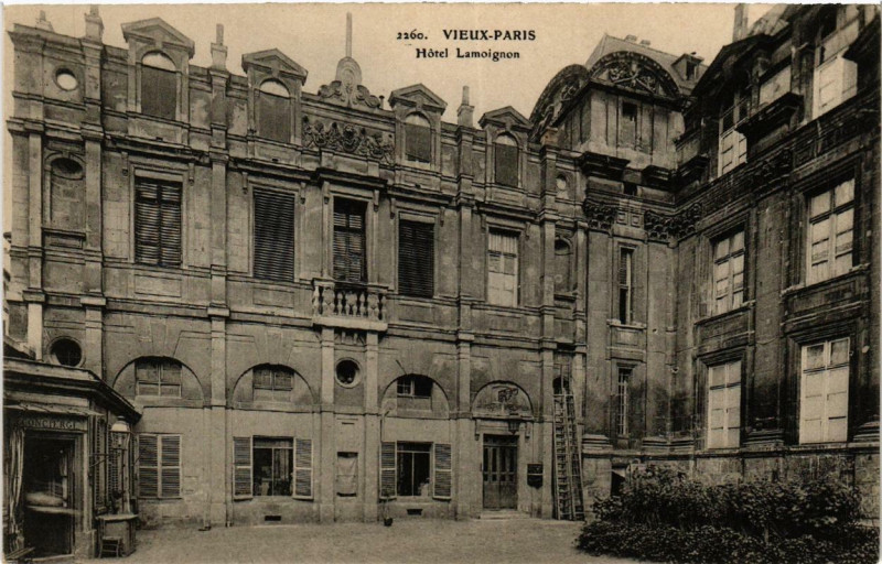 Carte postale ancienne Paris (4e) Hotel Lamoignon à Paris 4e