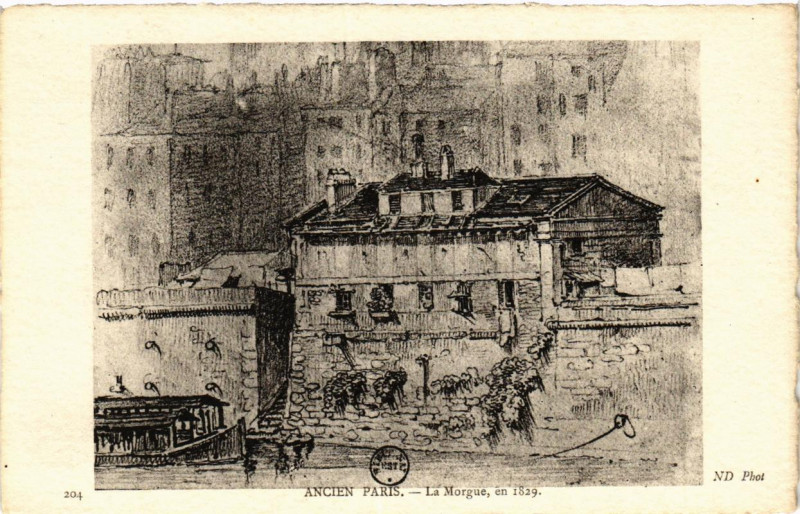 Carte postale ancienne Paris (4e) Ancien Paris La Morgue à Paris 4e