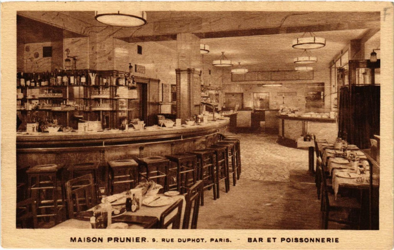 Carte postale ancienne Paris (1e) 9 rue Duphot. Maison Prunier à Paris 1er