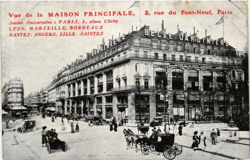 Carte postale ancienne Paris (1e) 2 Rue du Pont-Neuf. Vue de la Maison Principale à Paris 1er