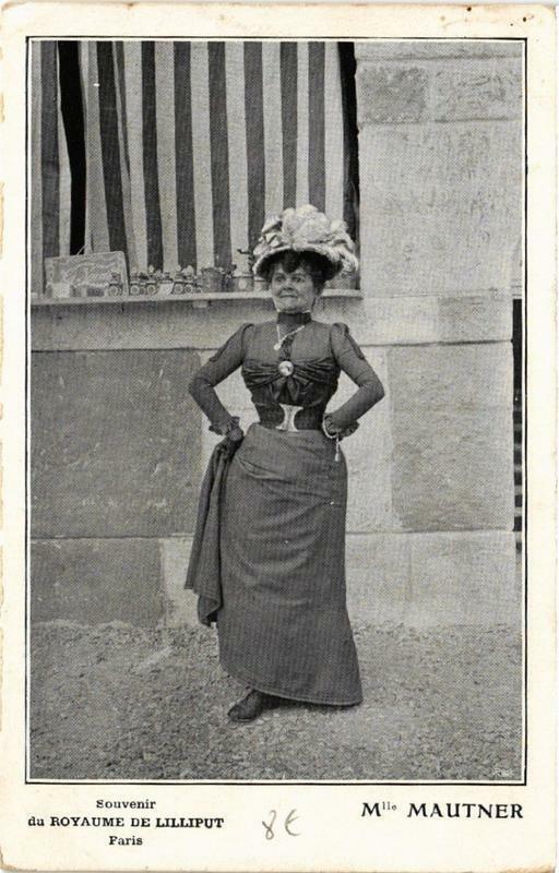 Carte postale ancienne Paris Souvenir du Royaume de Lillput Mlle Mautner à Paris