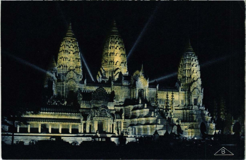 Carte postale ancienne Paris Temple d'Angkor-Vat à Paris