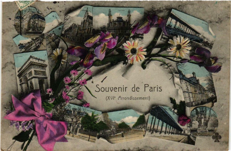 Carte postale ancienne Souvenir de Paris (XVIe Arrondissement) à Paris 16e