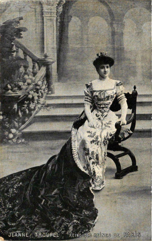 Carte postale ancienne Paris Mi-Careme Reine des Reines Jeanne Troupel à Paris