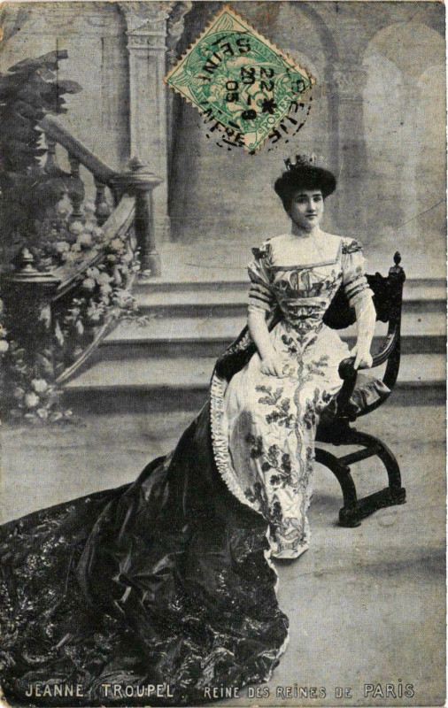 Carte postale ancienne Paris Mi-Careme Reine des Reines Jeanne Troupel à Paris