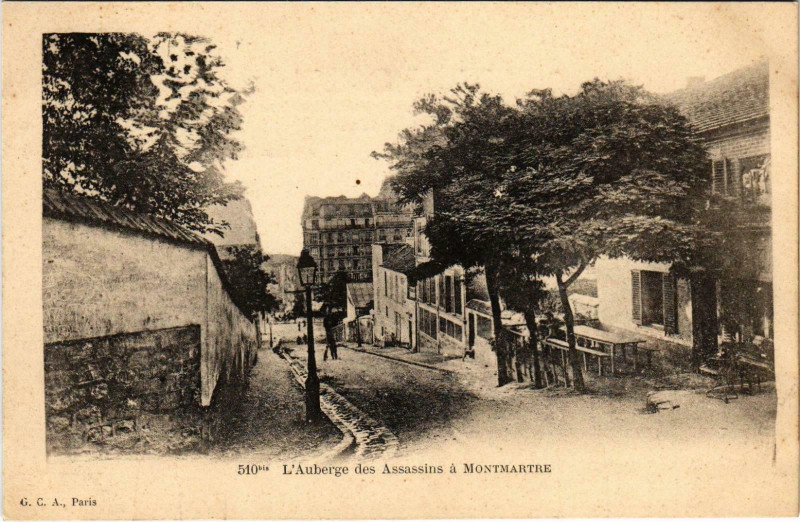 Carte postale ancienne L'Auberge des Assassins (rue des Saules) à Montmartre à Paris 18e