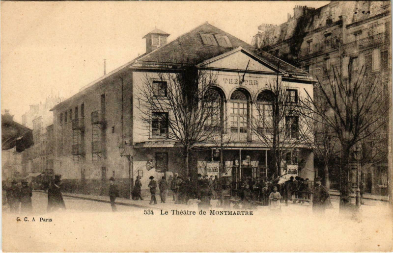Carte postale ancienne Théâtre de Montmartre à Paris 18e