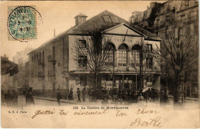 Carte postale ancienne Théâtre de Montmartre à Paris 18e