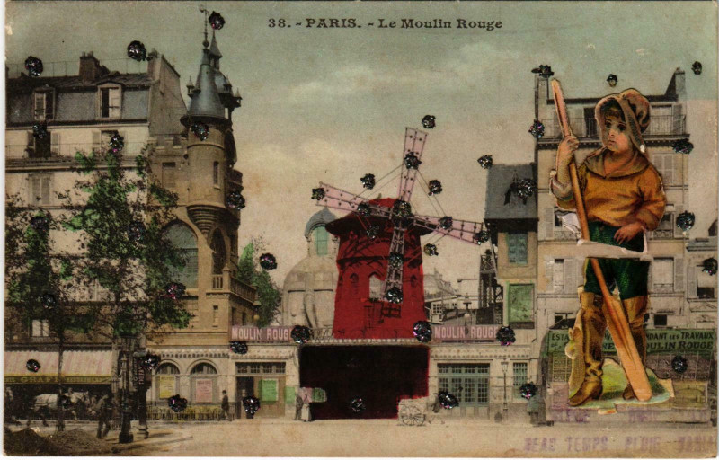 Carte postale ancienne Le Moulin Rouge à Paris 9e