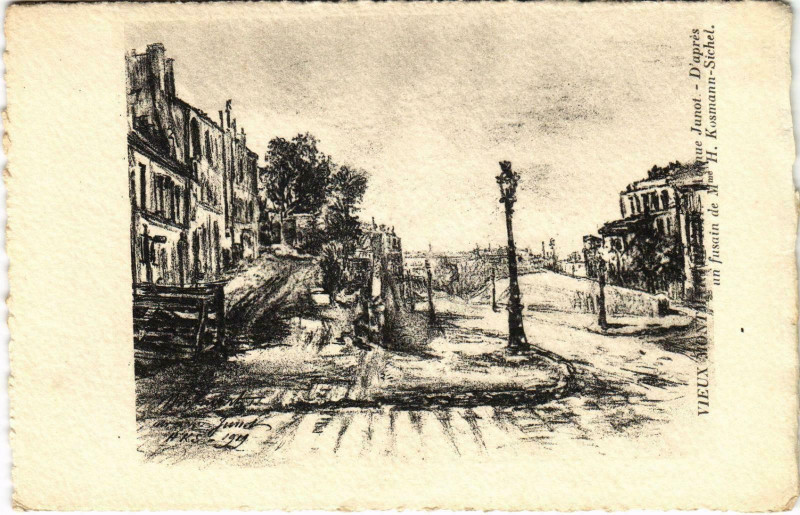 Carte postale ancienne Montmartre - Avenue Junot à Paris 18e