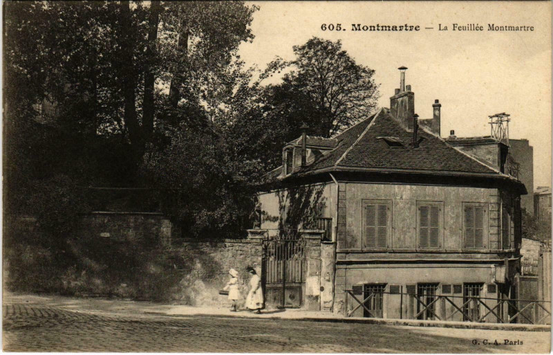 Carte postale ancienne La Feuillée Montmartre à Paris 18e