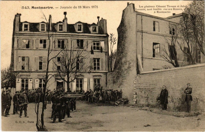 Carte postale ancienne Montmartre - Journée du 18 Mars 1871 à Paris 18e
