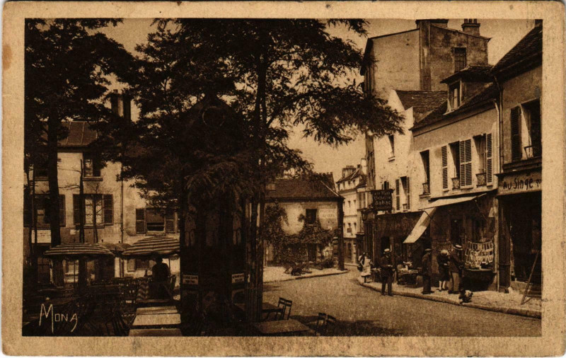 Carte postale ancienne La Place du Tertre à Paris 18e