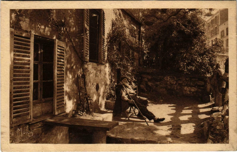 Carte postale ancienne Le Lapin Agile cabaret artistique de Montmartre - le Père Frédé à Paris 18e