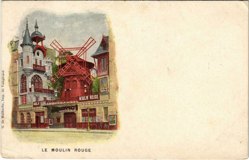 Carte postale ancienne Le Moulin Rouge à Paris 9e
