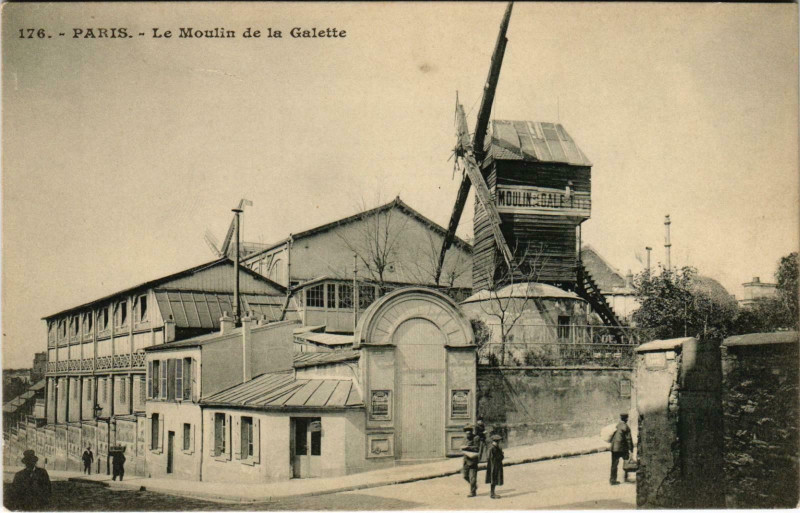 Carte postale ancienne Le Moulin de la Galette à Paris 18e