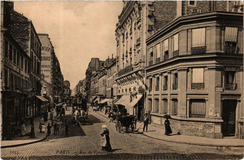 Carte postale ancienne Rue de Vaugirard à Paris 15e