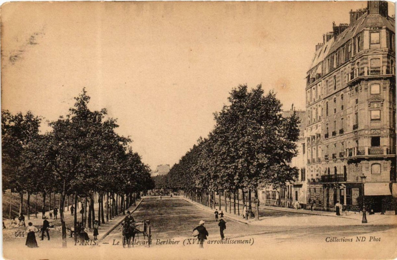 Carte postale ancienne Le Boulevard Berthier à Paris 17e