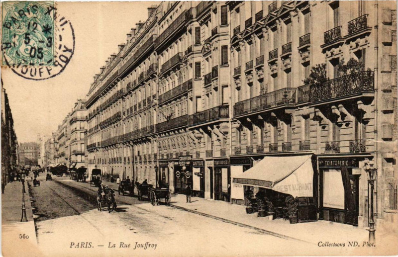 Carte postale ancienne La Rue Jouffroy à Paris 17e
