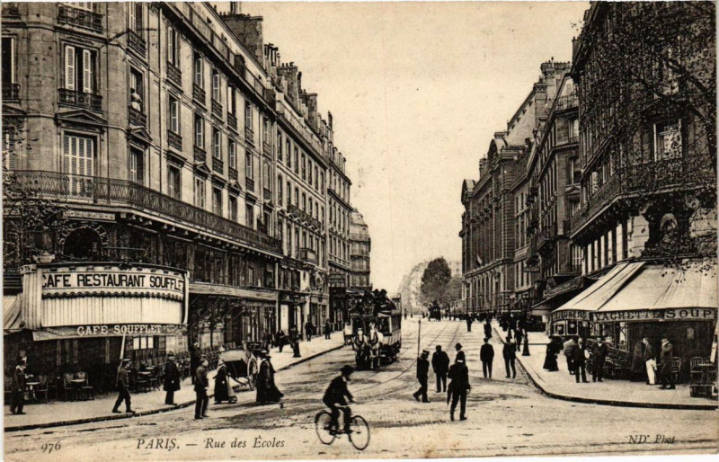 Carte postale ancienne Paris 5e Rue des Ecoles. Nd Phot à Paris 5e