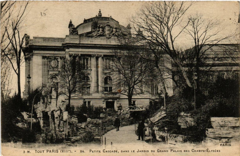 Carte postale ancienne Tout Paris (8e) Petite Cascade dans le Jardin du Grand Palais à Paris 8e