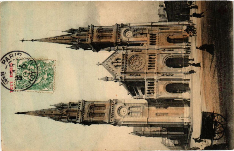 Carte postale ancienne Tout Paris (11e) Eglise Saint-Amborise. Boulevard Voltaire à Paris 11e