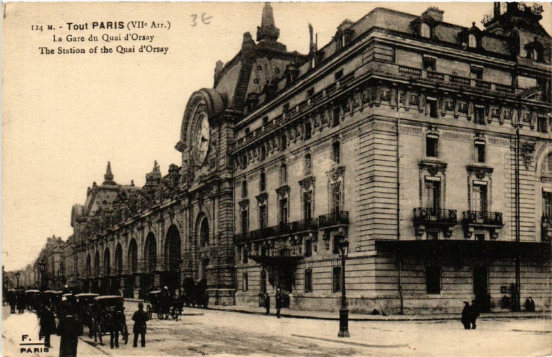 Carte postale ancienne La Gare du Quai d'Orsay à Paris 7e