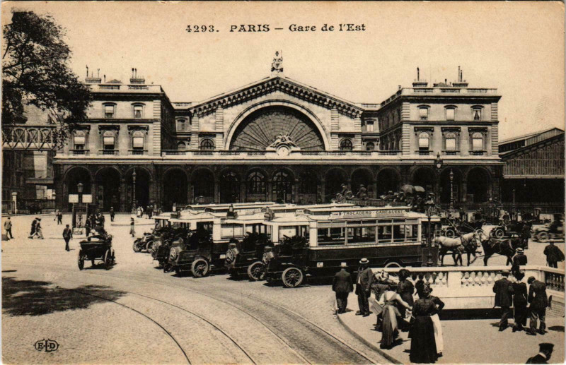 Carte postale ancienne Gare de l'Est à Paris 10e