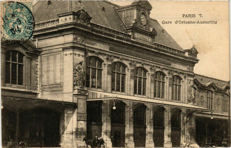 Carte postale ancienne Gare d'Orléans-Austerlitz à Paris 13e