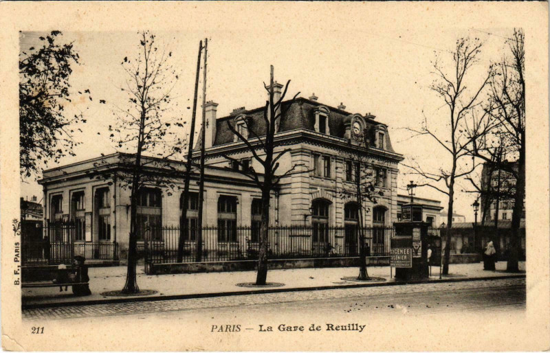 Carte postale ancienne La Gare de Reuilly à Paris 12e
