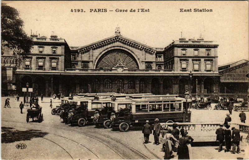 Carte postale ancienne Gare de l'Est à Paris 10e