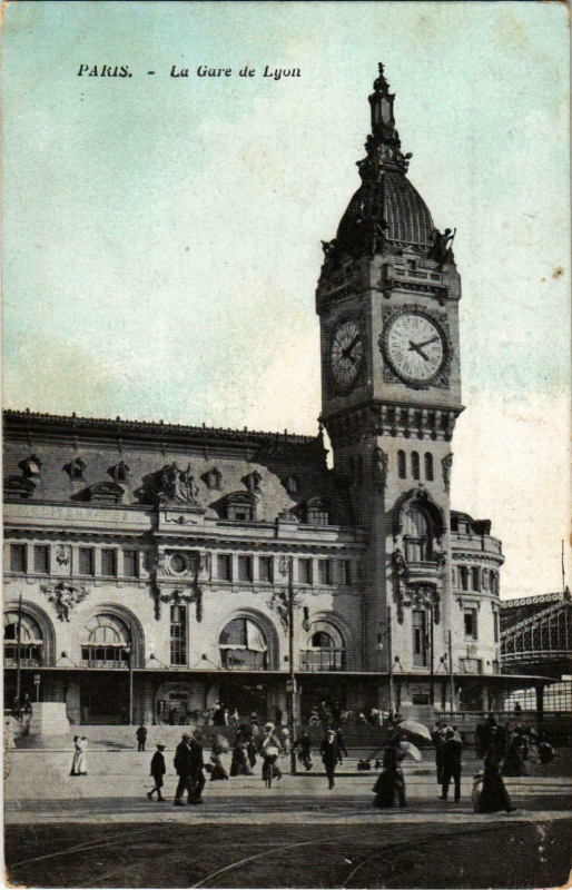 Carte postale ancienne La Gare de Lyon à Paris 12e