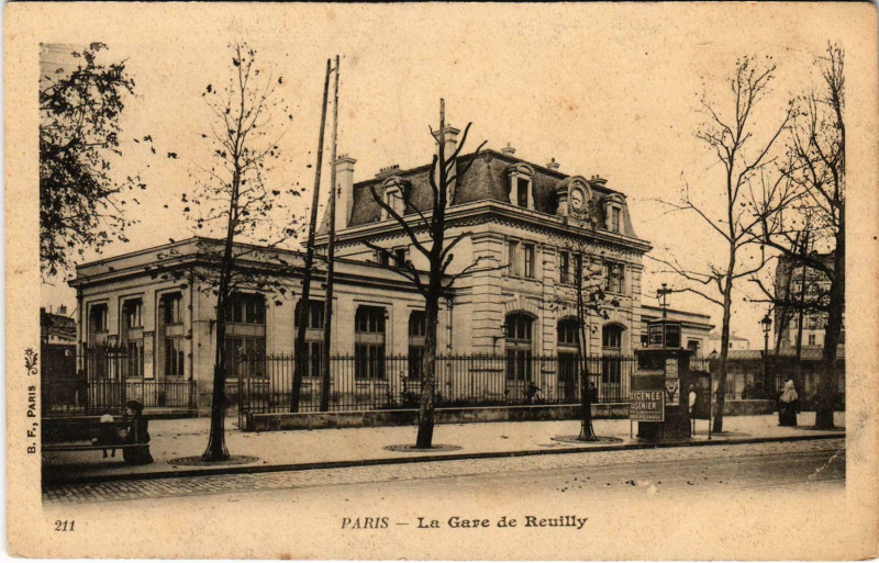 Carte postale ancienne La Gare de Reuilly à Paris 12e