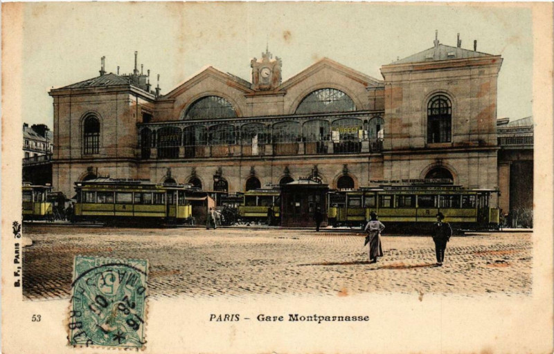 Carte postale ancienne Gare Montparnasse à Paris 6e