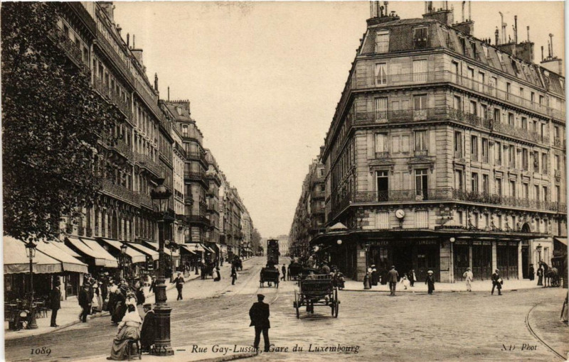 Carte postale ancienne Paris 6e Rue Gay-Lussac. Gare du Luxembourg Nd Phot à Paris 6e