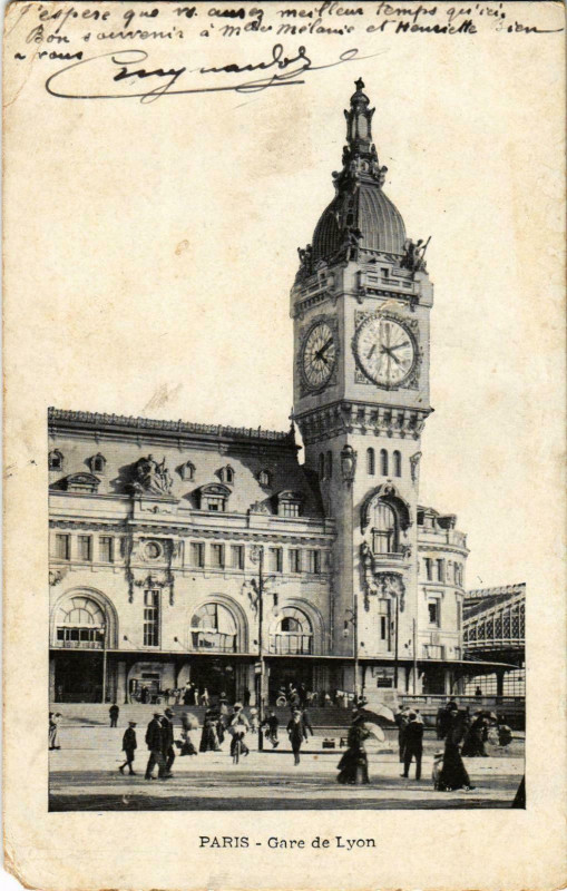 Carte postale ancienne Gare de Lyon à Paris 12e