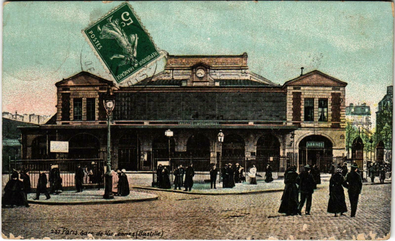 Carte postale ancienne Gare de Vincennes (Bastille) à Paris 12e