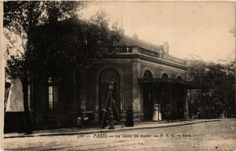 Carte postale ancienne La Gare de Passy à Paris 16e