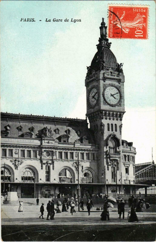 Carte postale ancienne Paris - La Gare du Lyon à Paris 12e